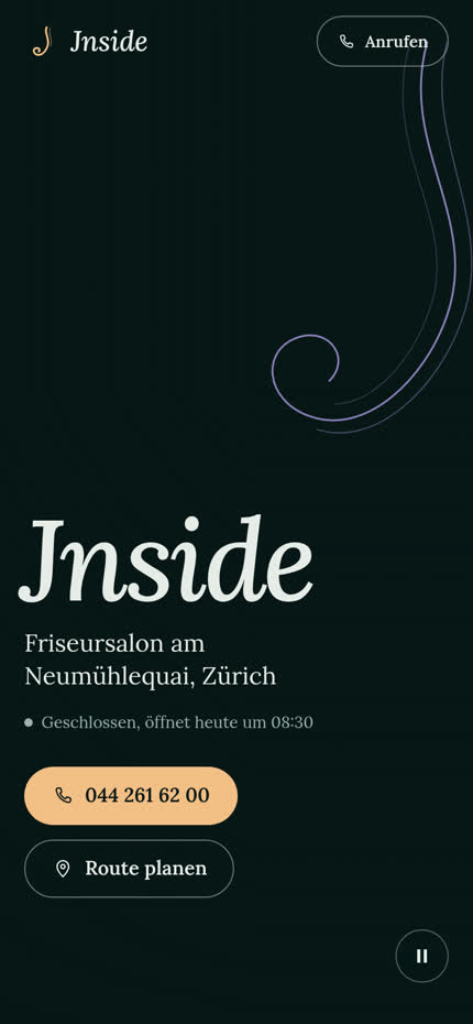 Dieselbe Startseite auf dem Handy, untereinander gestapelt.